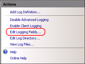 Edit Logging Fields