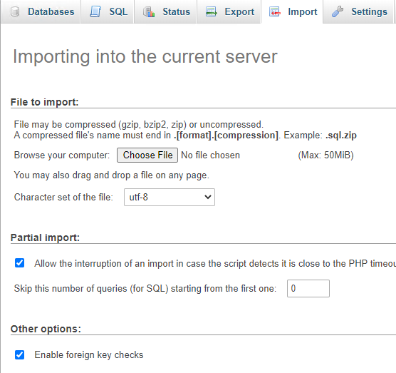 PHPMyAdmin