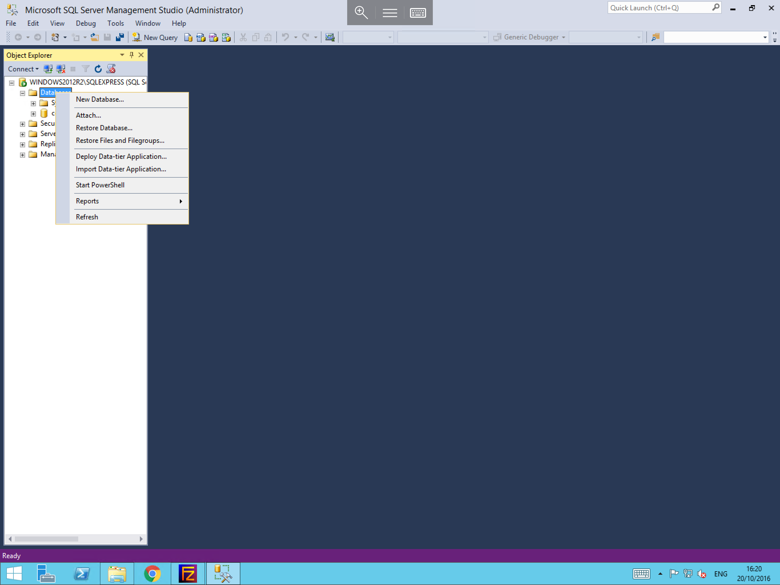 context menu