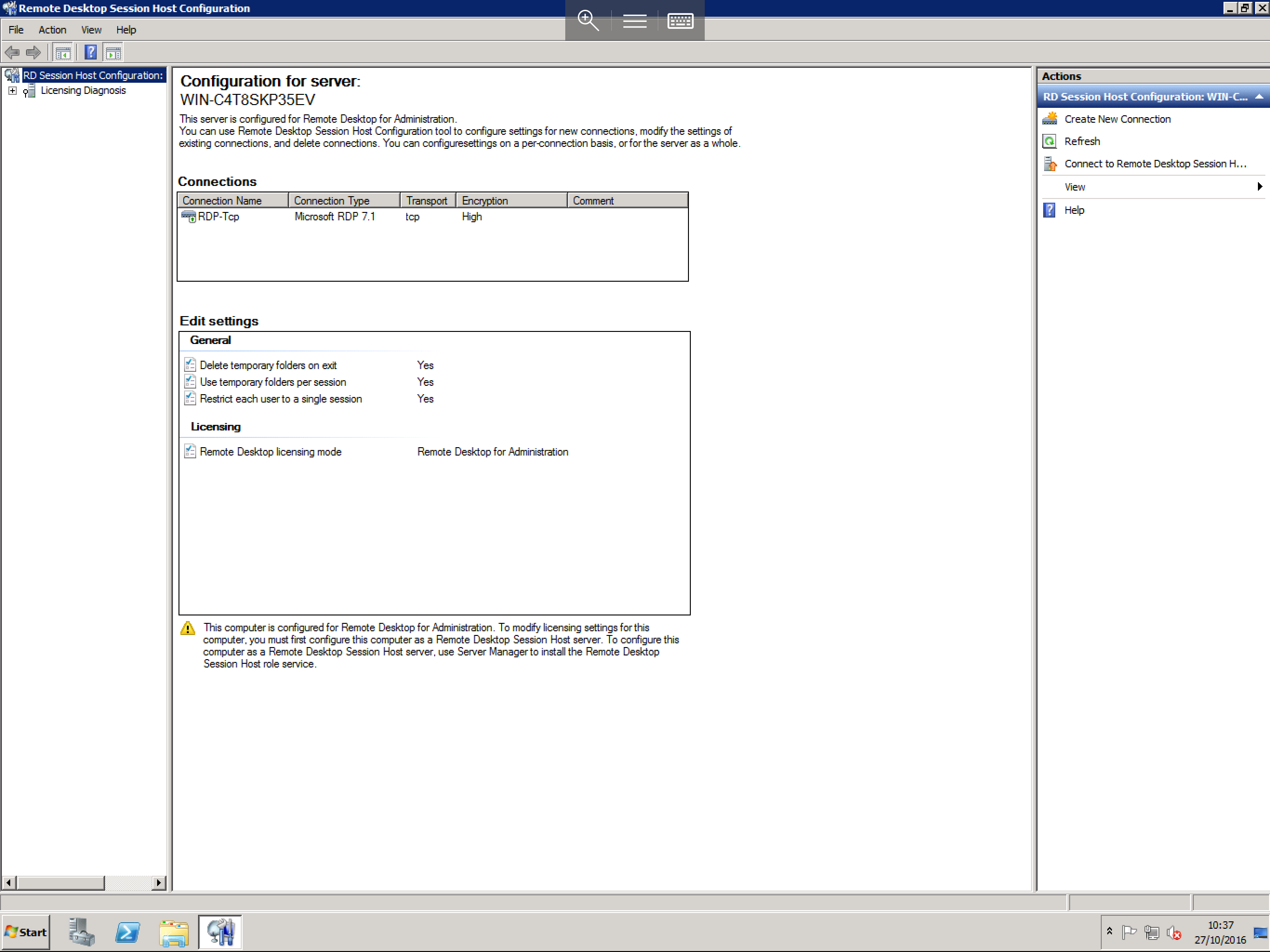 Session Host Config