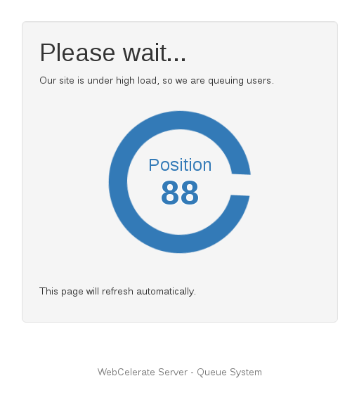 Webcel Queue Hosting Page