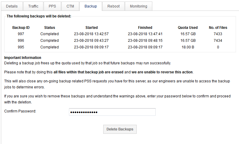 confirm delete